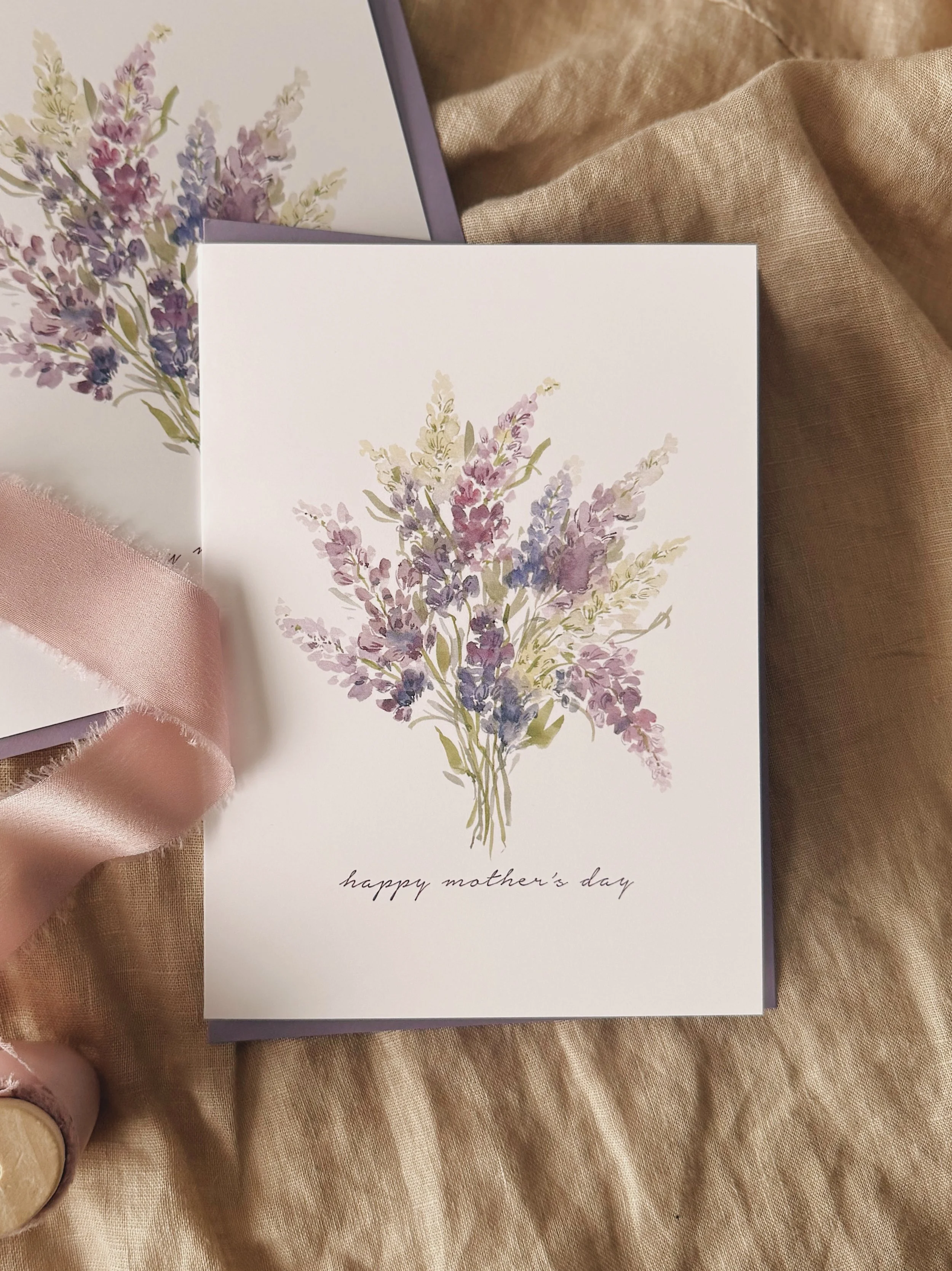 Lupin Bouquet Mother’s Day Card