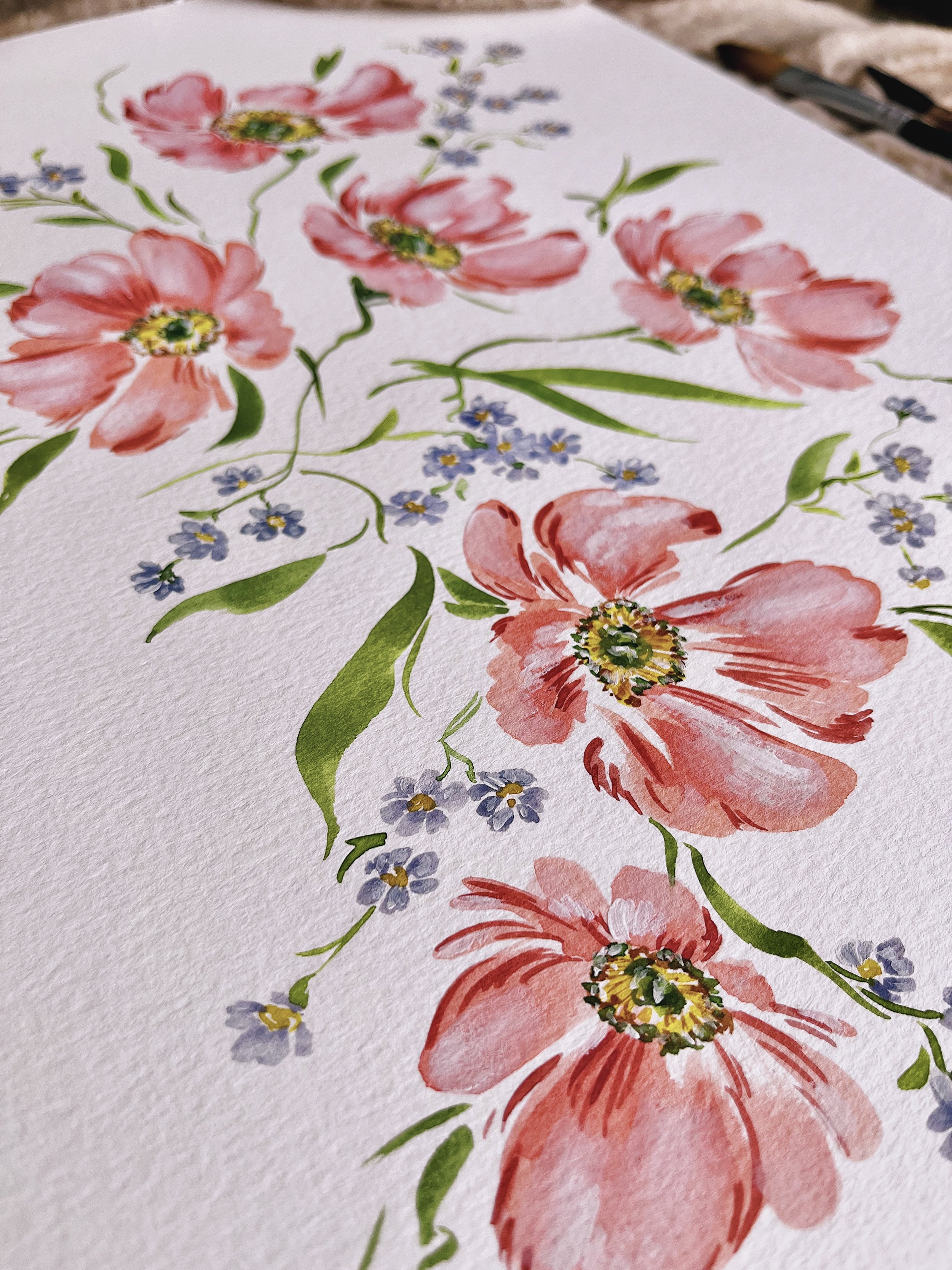 Coral anemones art print