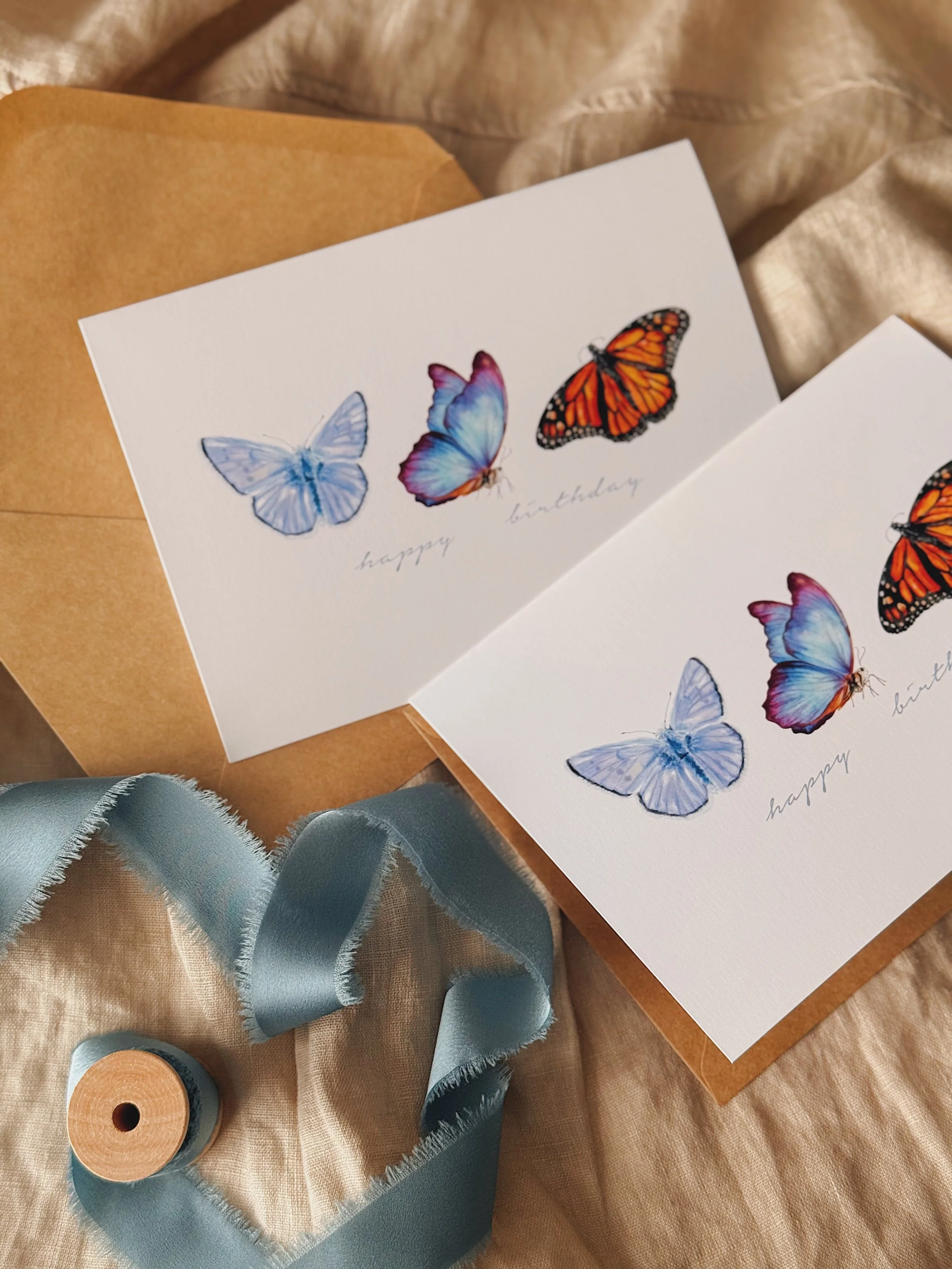 Butterfly Trio Birthday Card