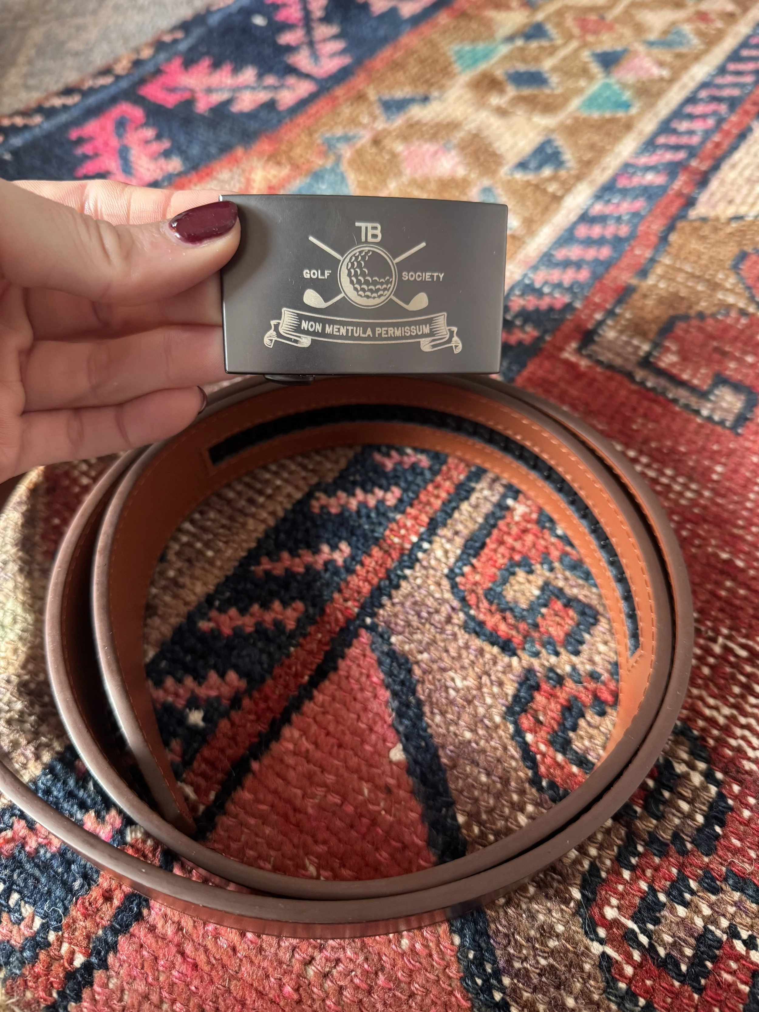 Laser Engraved Precision Fit Leather TBGS Belt