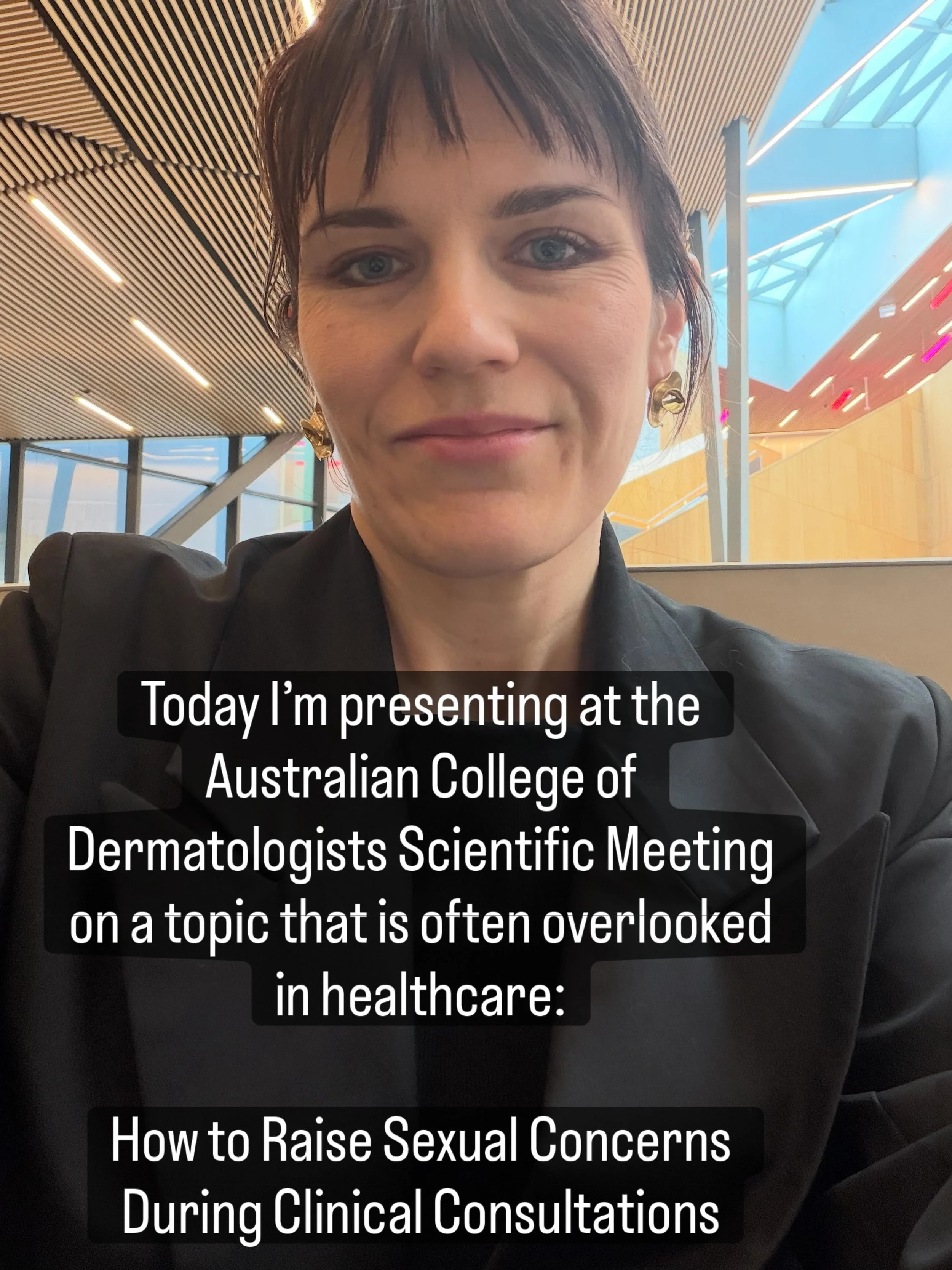 Today I&rsquo;m presenting at the Australian College of Dermatologists Scientific Meeting on a topic that is often overlooked in healthcare:
How to Raise Sexual Concerns During Clinical Consultations
Many dermatological conditions can profoundly affe