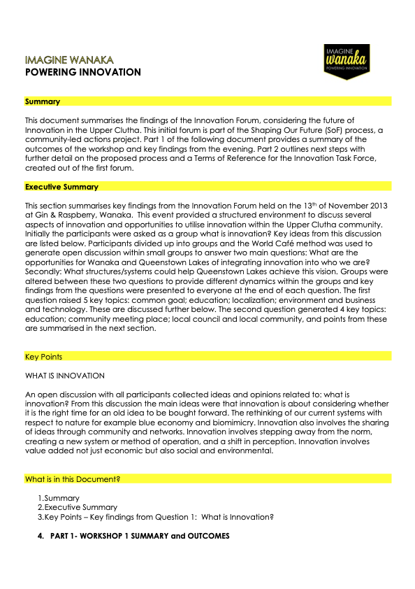 Forum report 2013