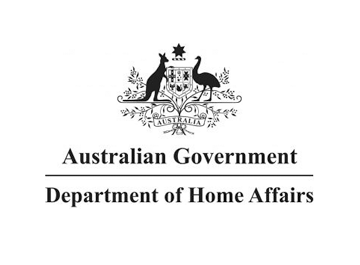 Australian Government Department of Home Affairs official seal or emblem at the top, with the text 'Australian Government Department of Home Affairs' below.