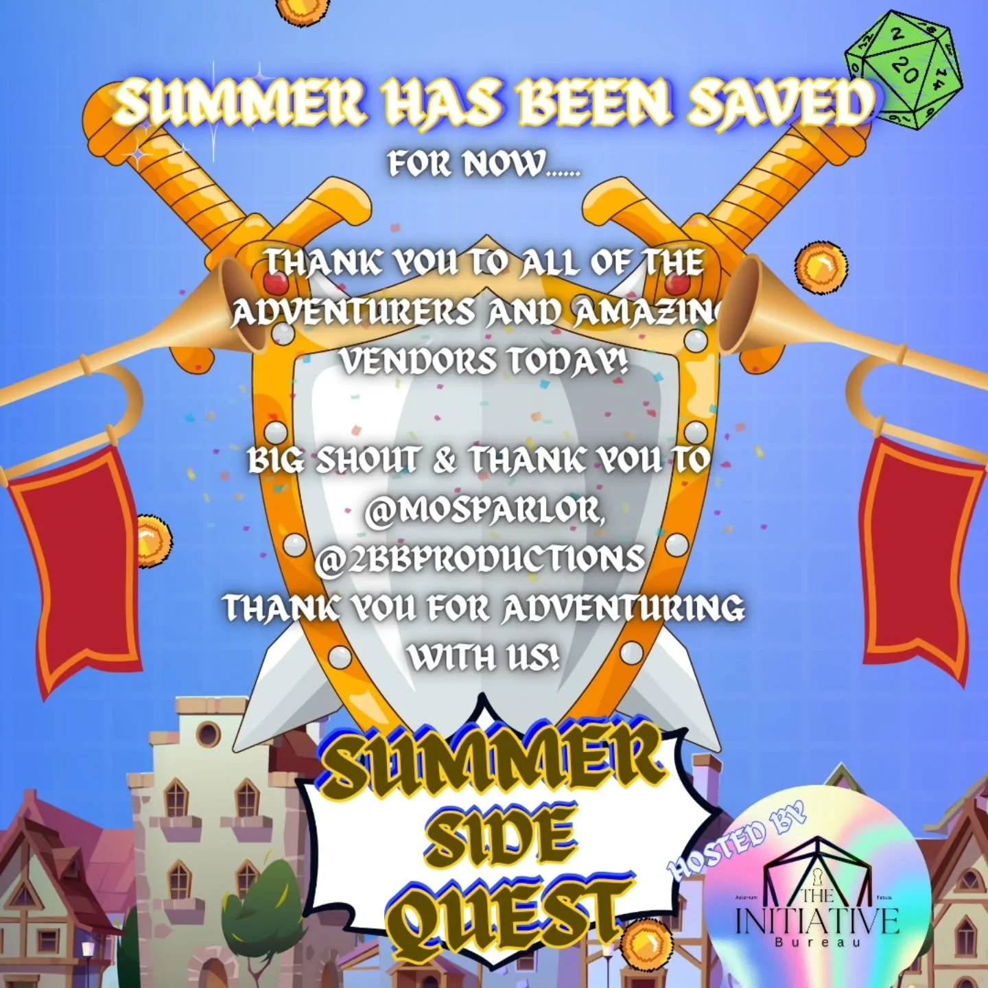 β¨π Thank you for adventuring with us! πβ¨
Summer has been SAVED thanks to all of you brave heroes who joined our Summer Side Quest.
A huge shoutout to all the legends who made the magic possible and helped bring our very first fair as The Initiativ