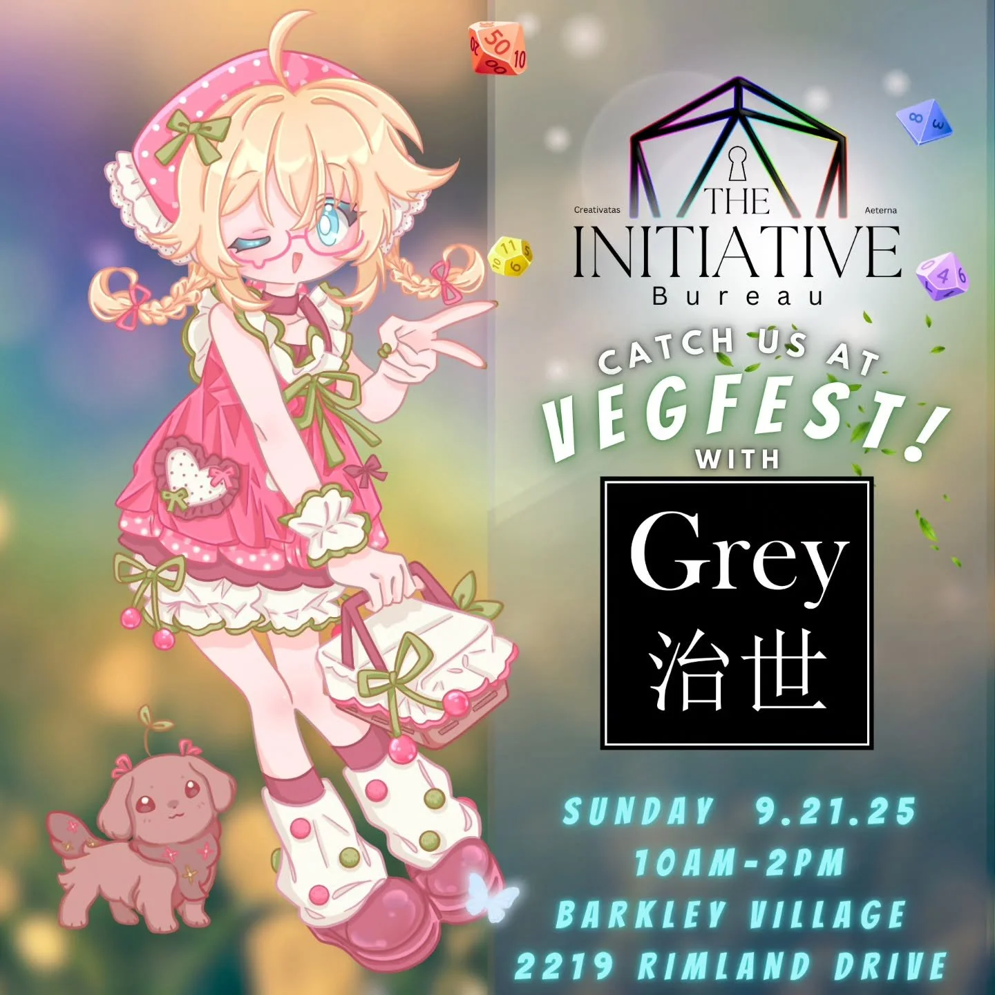 π±β¨ Hello adventurers! β¨πΏ
We’re joining forces with grey_chisei at Vegfest! πΎπΈ
π
 Sunday, September 21st, 2025
π 10AM – 3PM
π Barkley Village – 2219 Rimland Drive
πΆ Live music • ποΈ Local goods • ποΈ Free entry!
C