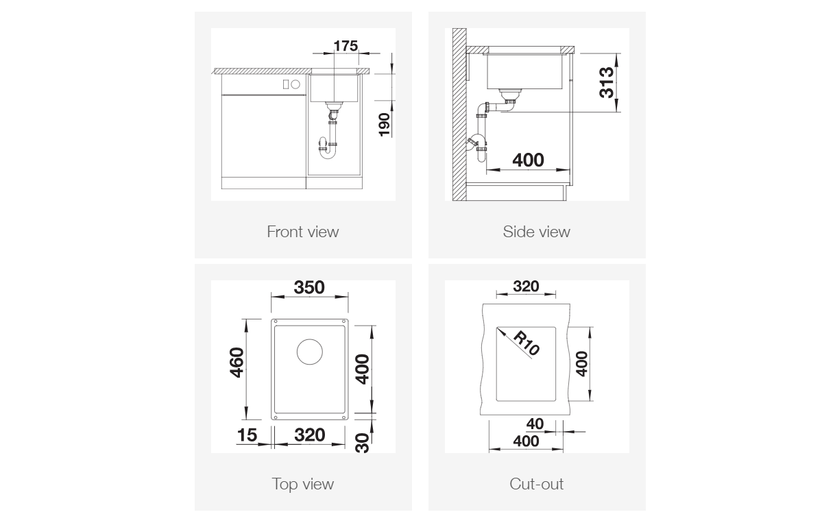 Blanco Subline 320-U Mål Dimensjoner.png