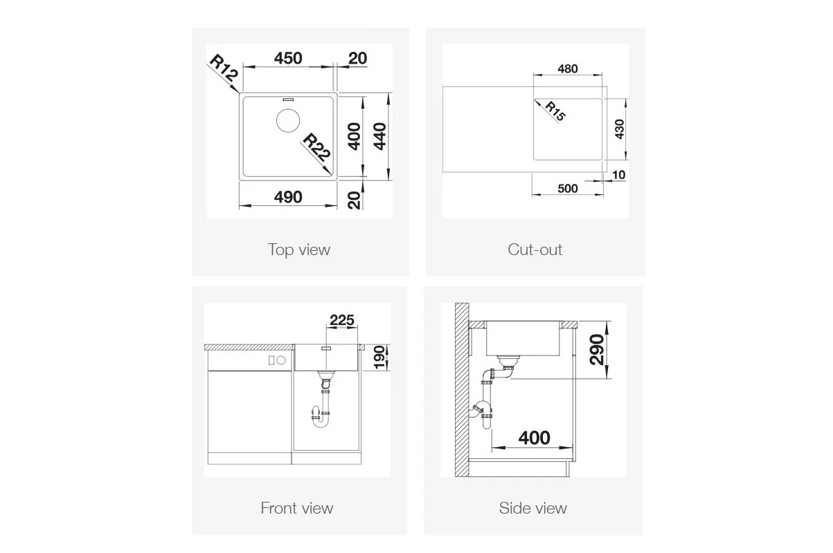 Blanco Andano 450-IF Mål Dimensjoner.jpg