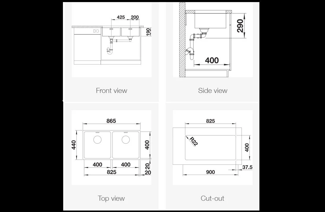 Blanco Andano 400-400-U Mål DImensjoner.jpg