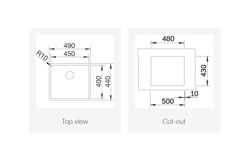Blanco CLARON-450-IF mål dimensjoner.png