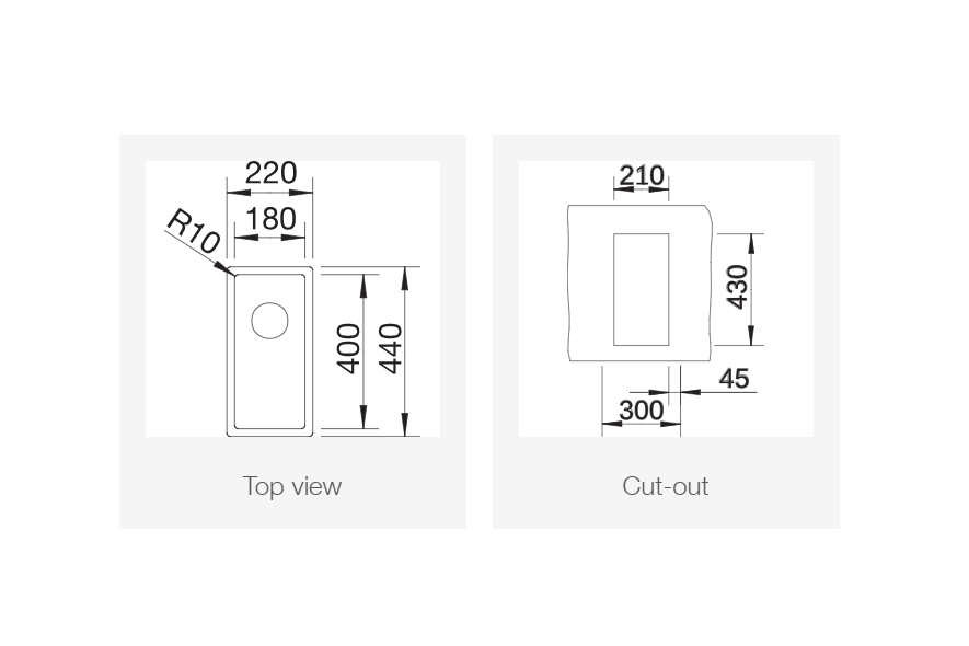 Blanco CLARON-180-IF mål dimensjoner.png