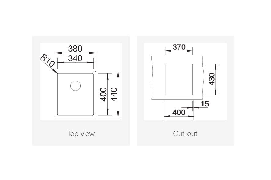 Blanco CLARON-340-IF mål dimensjoner.png