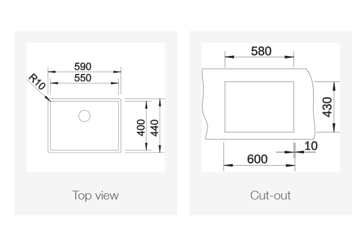 Blanco CLARON-550-IF mål dimensjoner.png