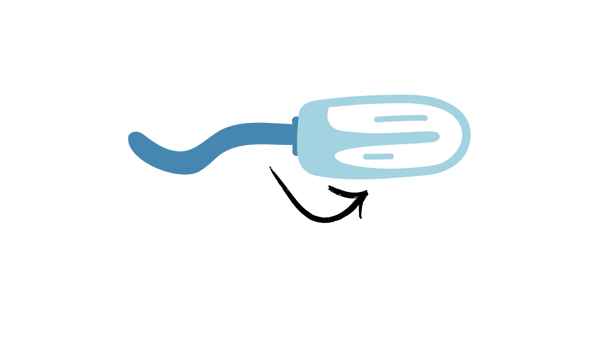 Illustration of a tampon.