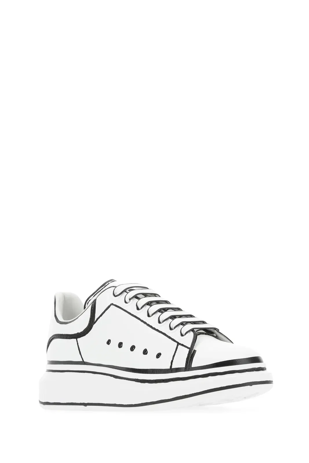 Alexander McQueen white & black outline
