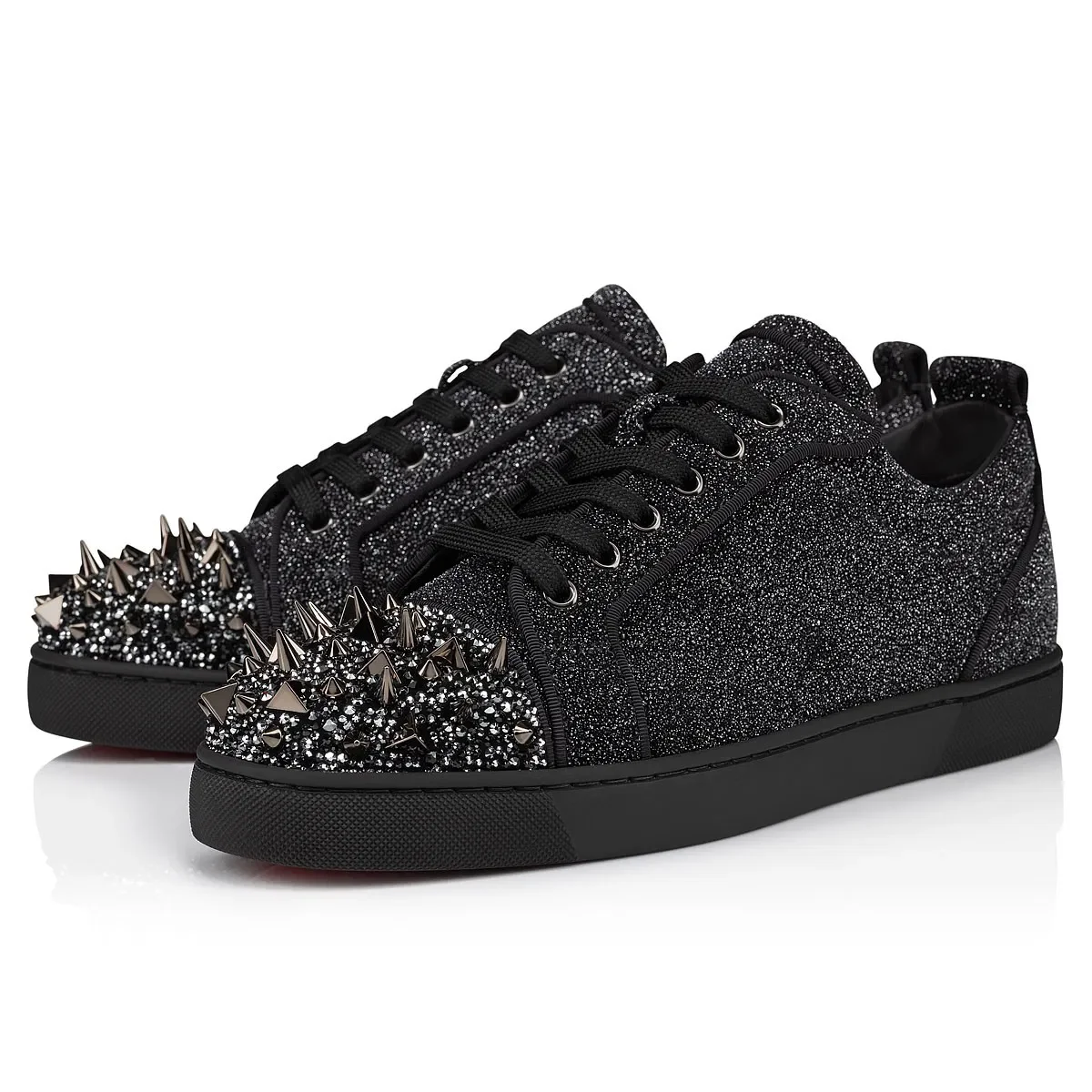 Christian Louboutin Sneakers Suede leather Comete and strass black Men