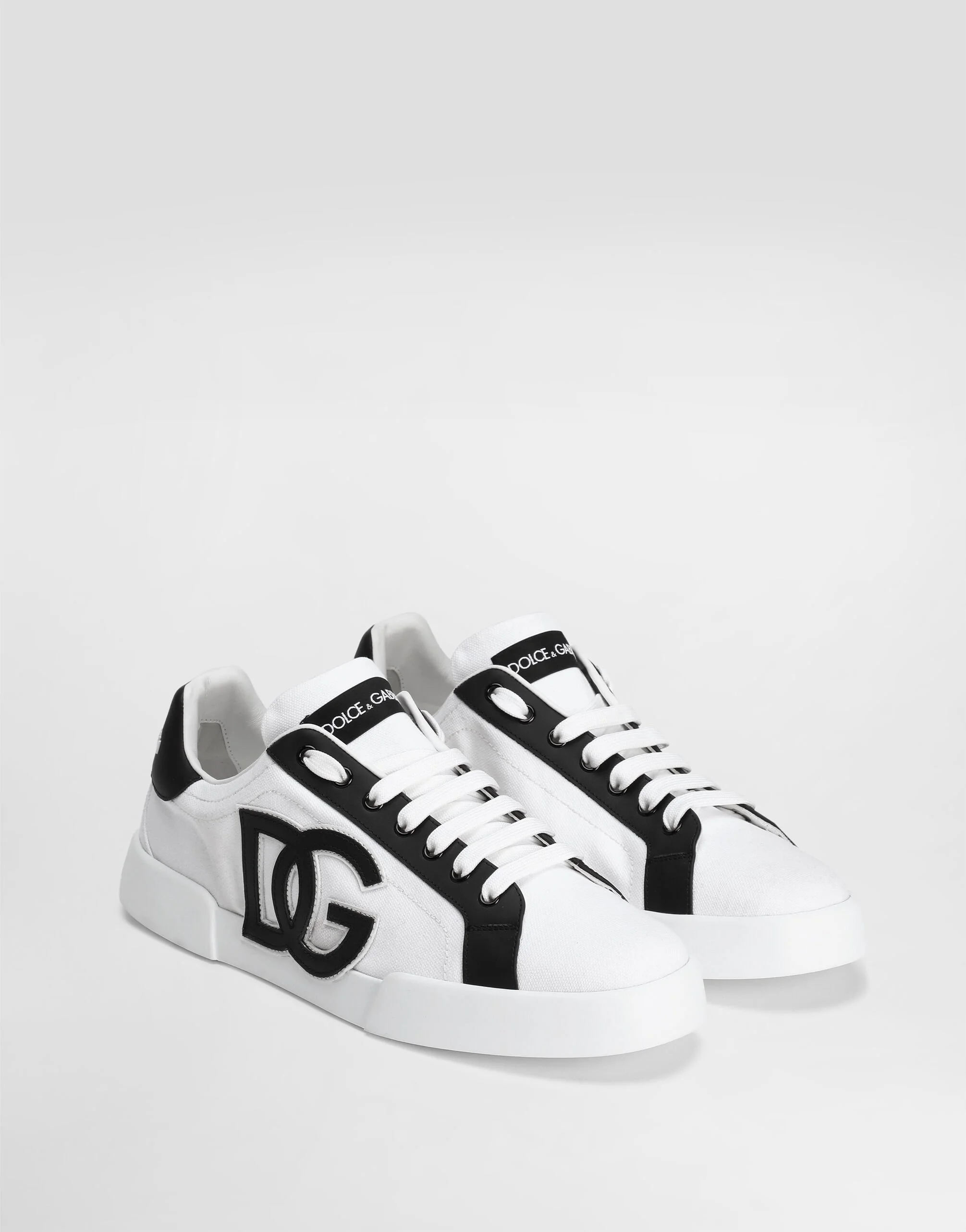 Portofino light strobel sneakers in canvas and calfskin