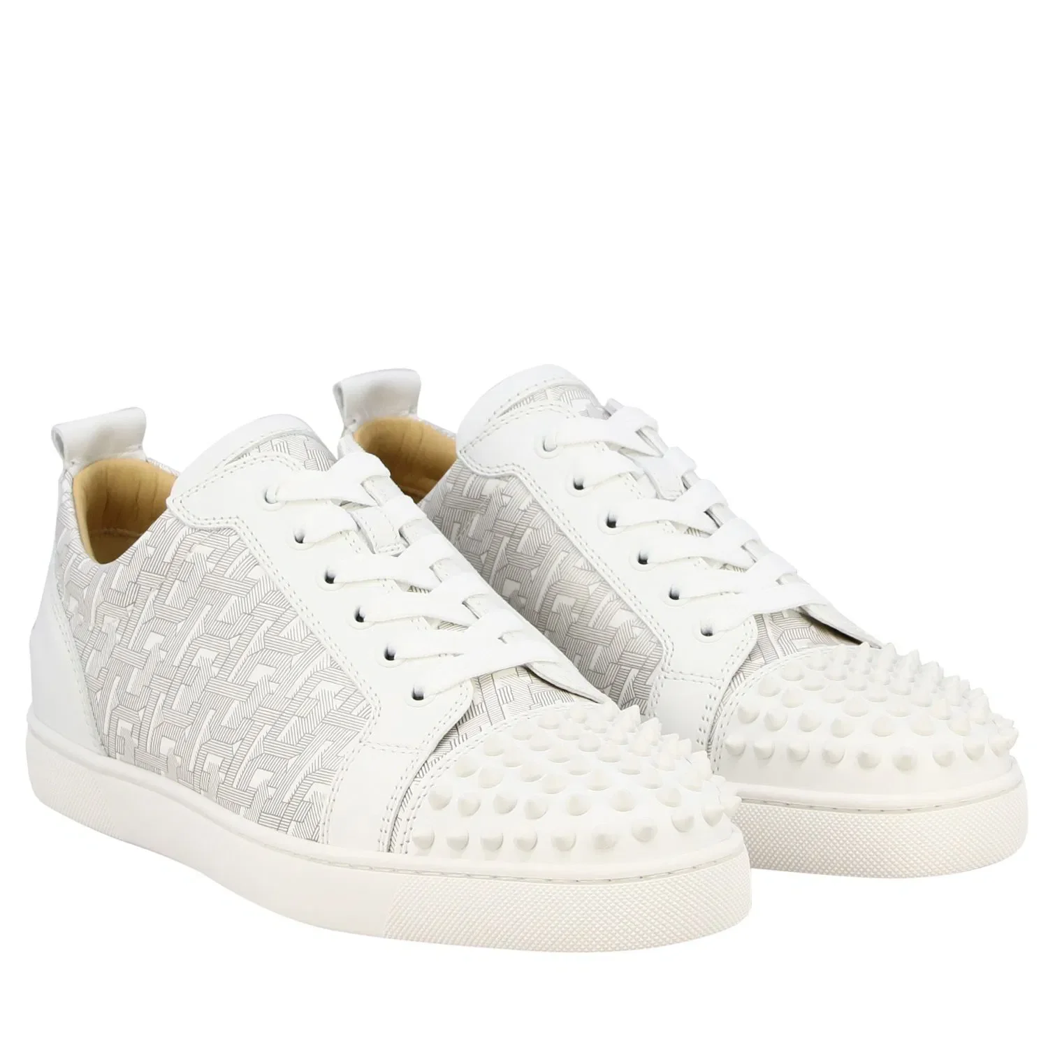 White Christian Louboutin low top