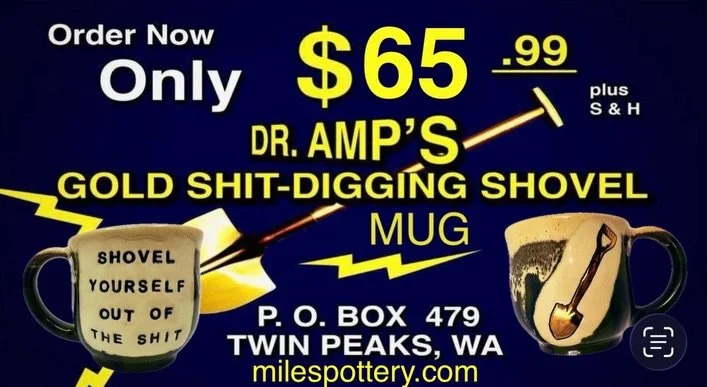 your shiny, gold shovel. two coats guaranteed.
.
new work (including two &ldquo;shiny gold shovel&rdquo; mugs) available now. Link in bio.
.
.
.
.
#twinpeaks #twinpeaksart #twinpeaksfanart