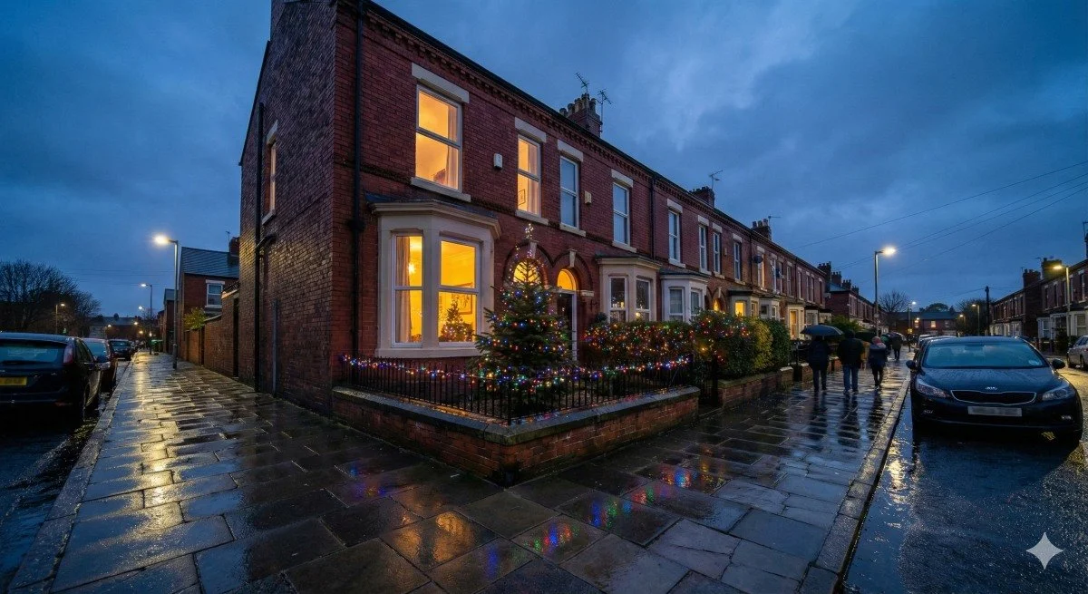 Liverpool wet christmas lighting