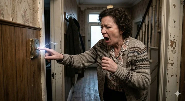 power shock from lights swich. Old Liverpool houses have No earthing conductor at lights circuit