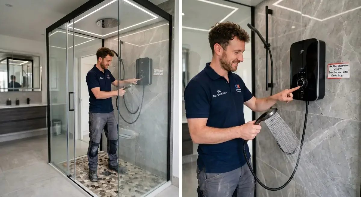 new shower tested