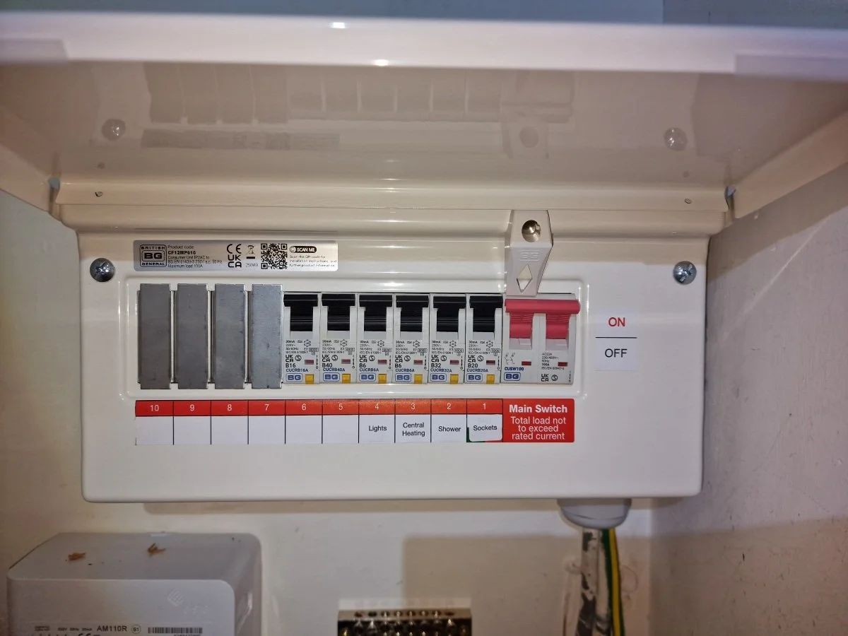 Upgrading a home fuse board in Oxton to support a new solar EV charger installation
