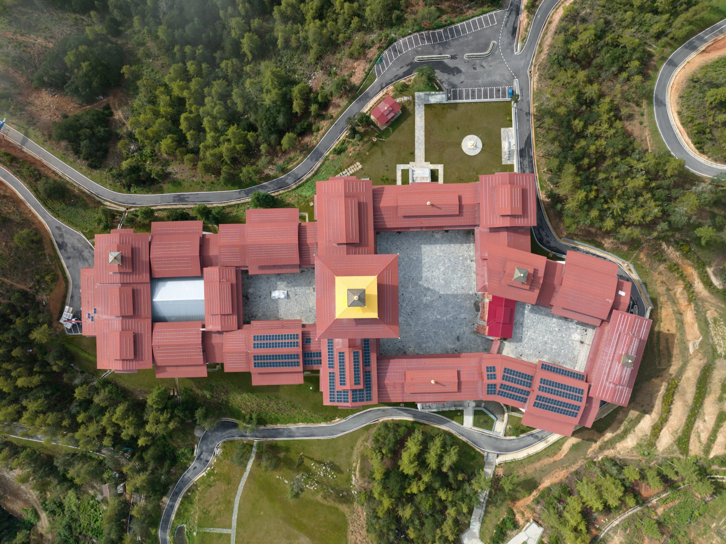 Aerial View of Dungkar Dzong
