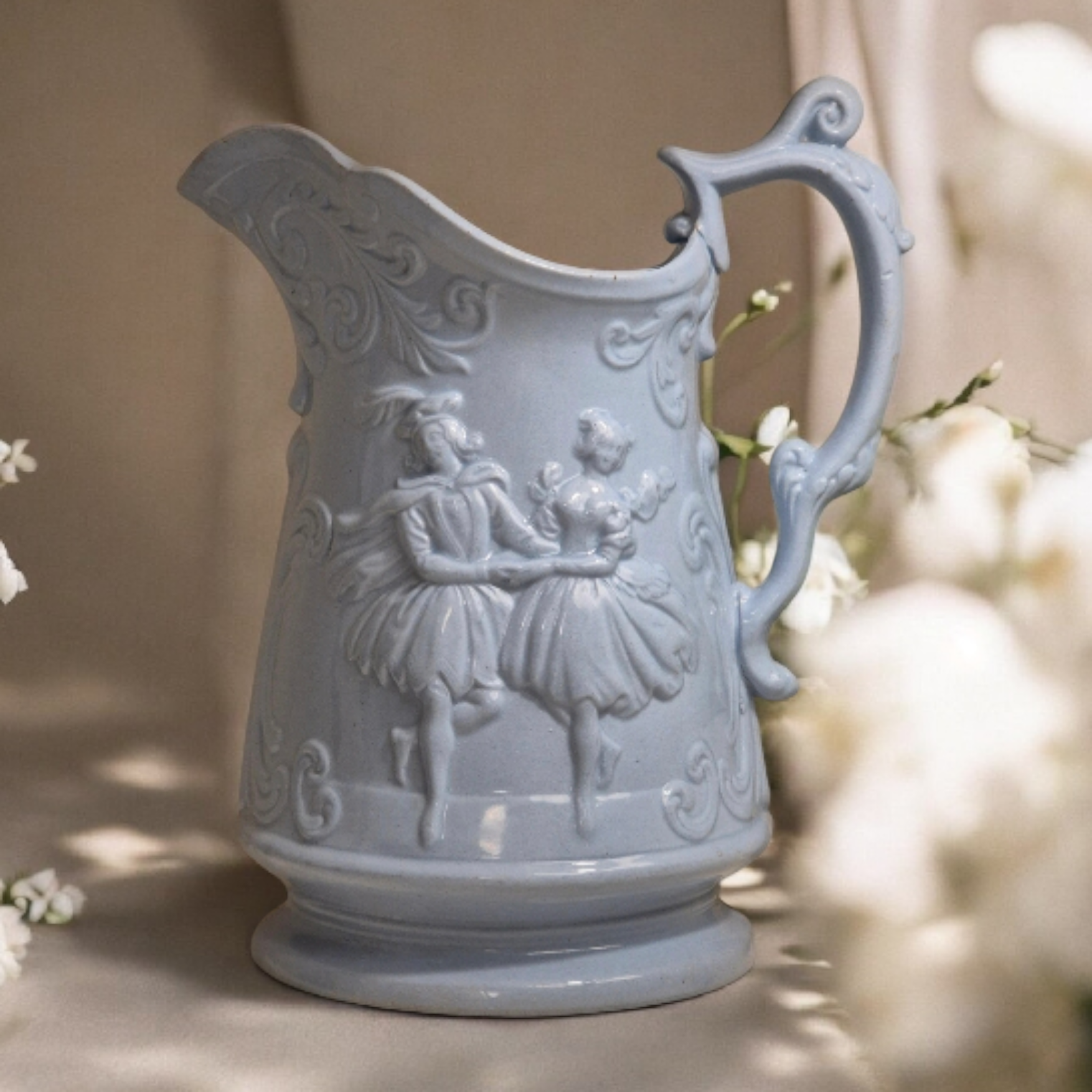 c.1844–1850s - Ballet Jug by George Ray – Grisi & Perrot – V&A Museum Piece