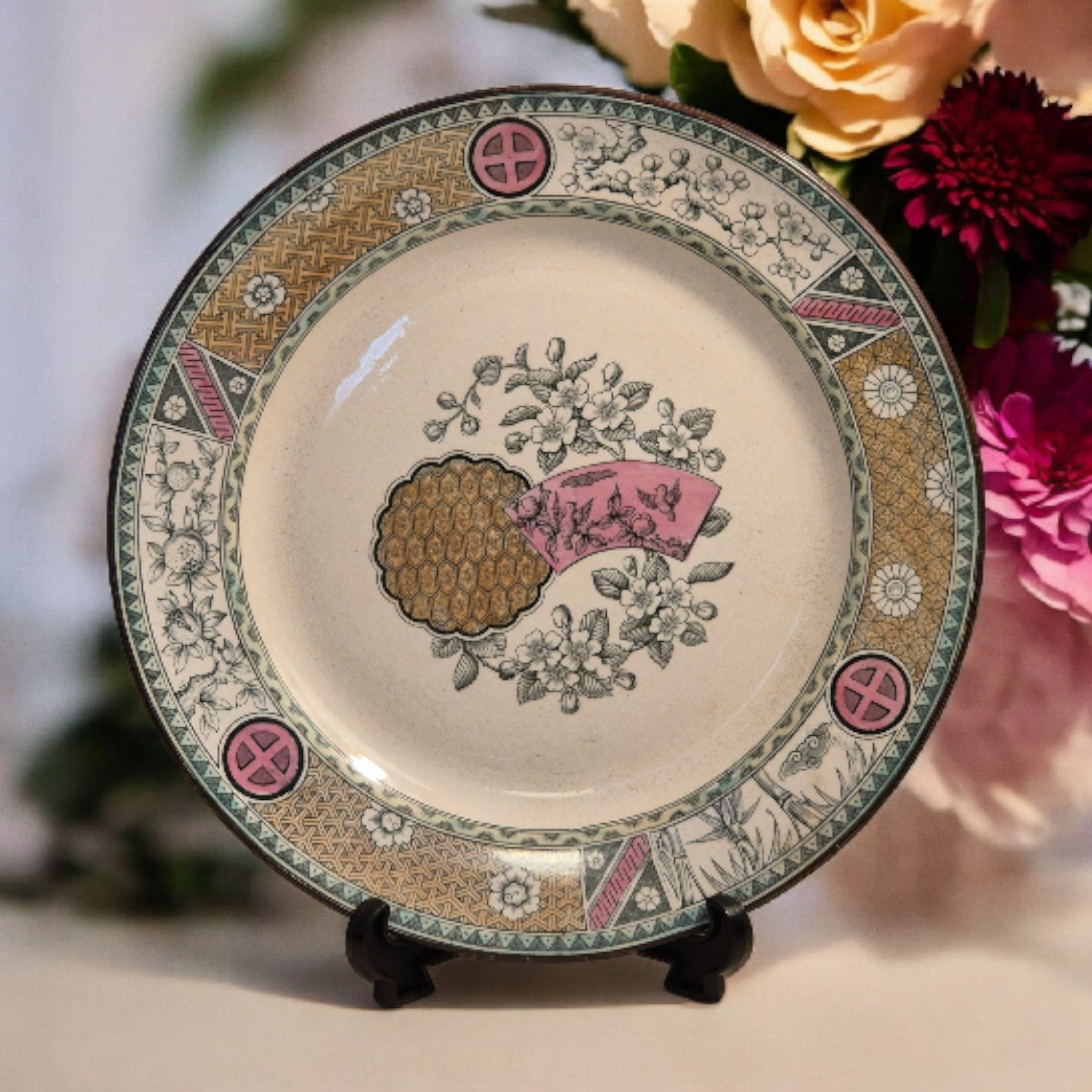 c.1879 - Bates, Gildea & Walker “Satsuma” Aesthetic Movement Plate