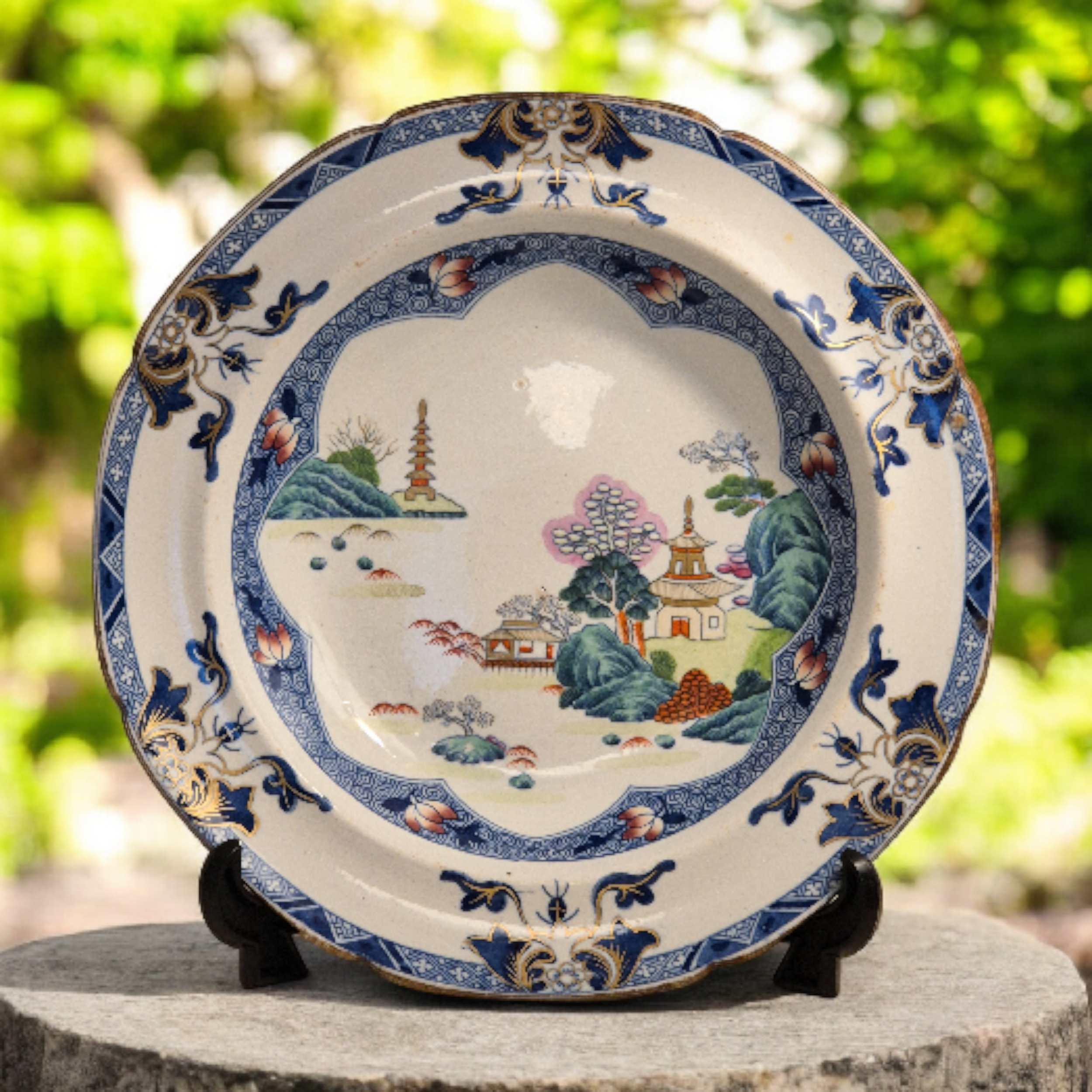 c.1810–1820 - Spode Chinoiserie Plate – Pattern 2857
