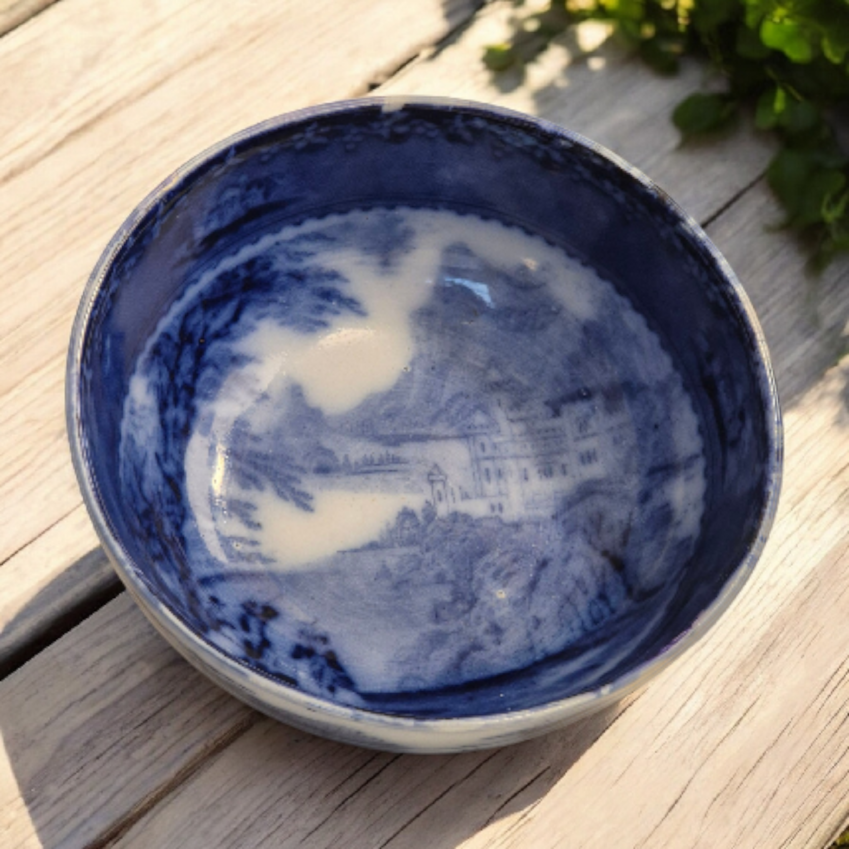 c.1910 - Antique - Jenny Lind Bowl – AJ Wilkinson / Staffordshire Pottery - Flowblue