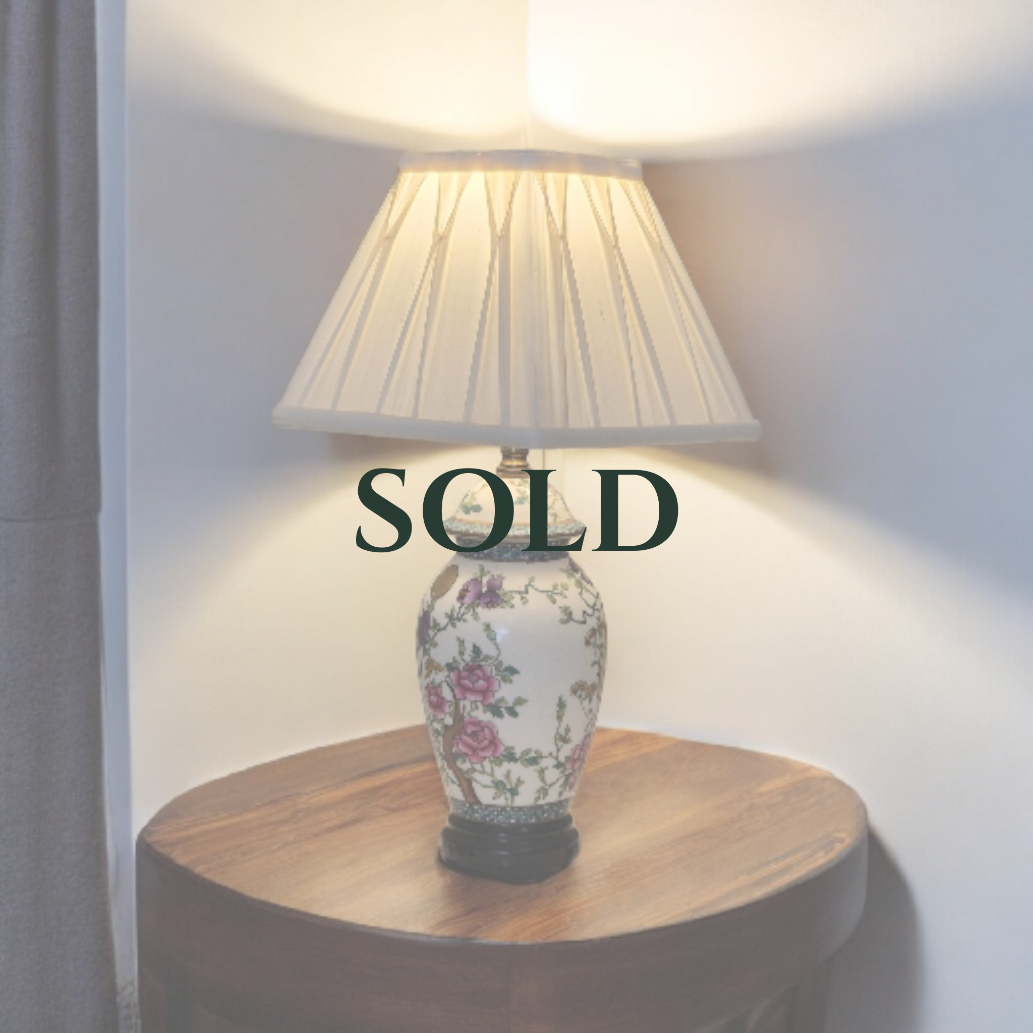 Vintage - Maling - Cloisonne style - Floral Ginger Jar - Lamp Conversion