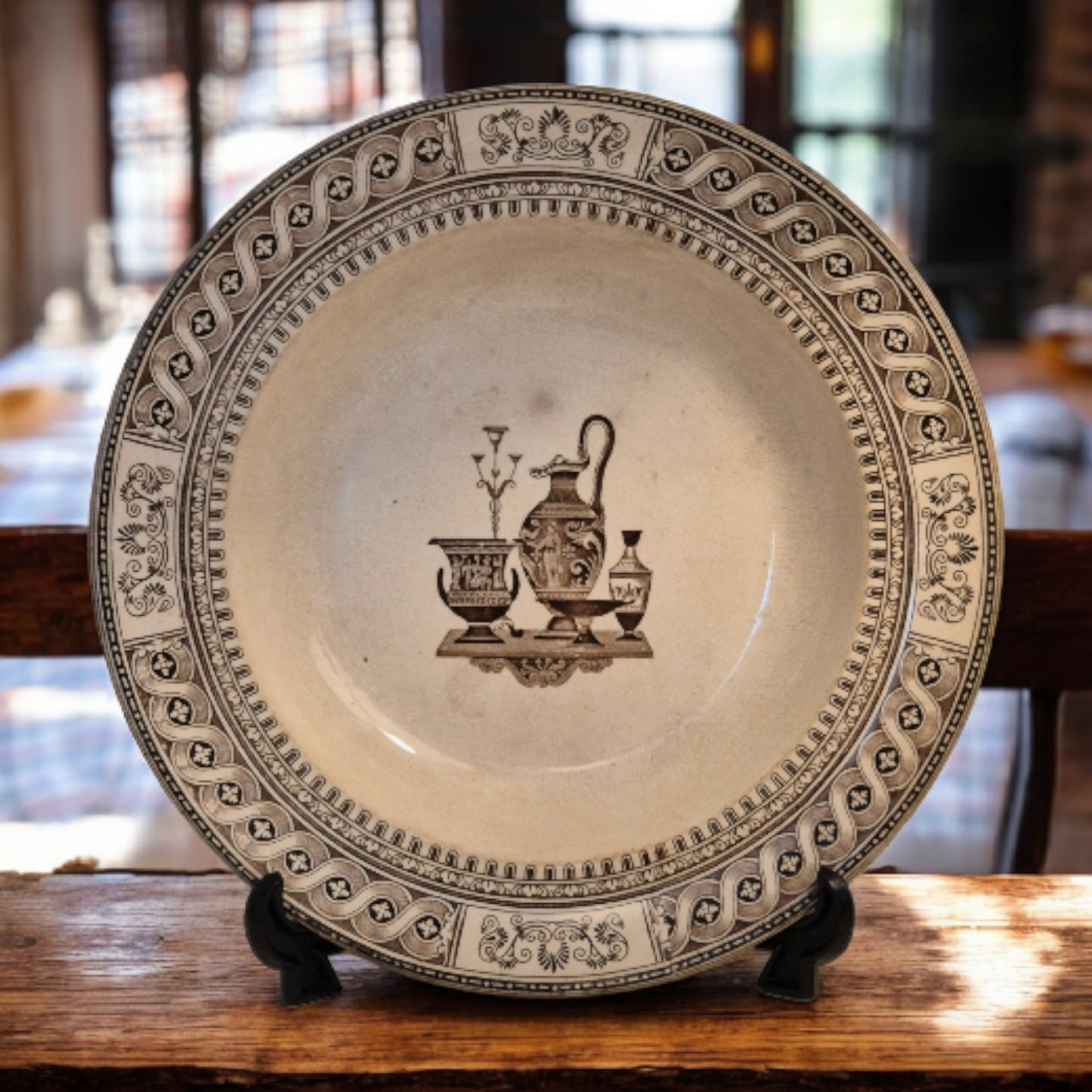 c.1841-1855 - T.&J. Mayer - Etruscan Vases - Transferware Plate