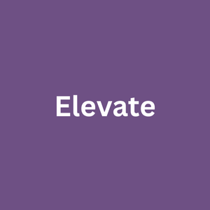 Purple background with the word 'Elevate' in white text.