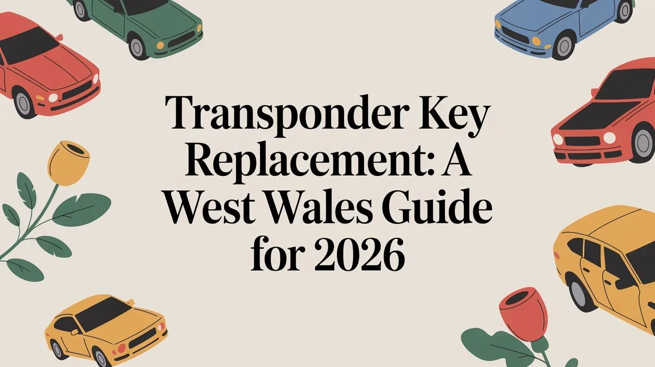 Transponder Key Replacement: A West Wales Guide for 2026