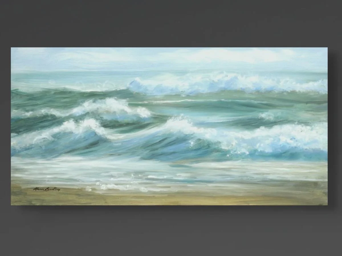 canvas print of waves