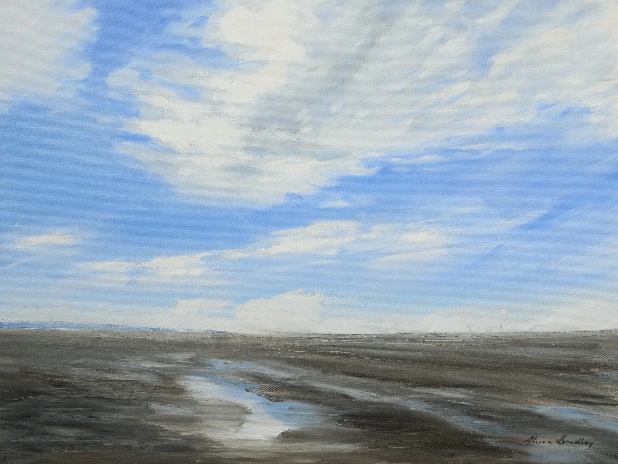 skyscape over hoylake beach