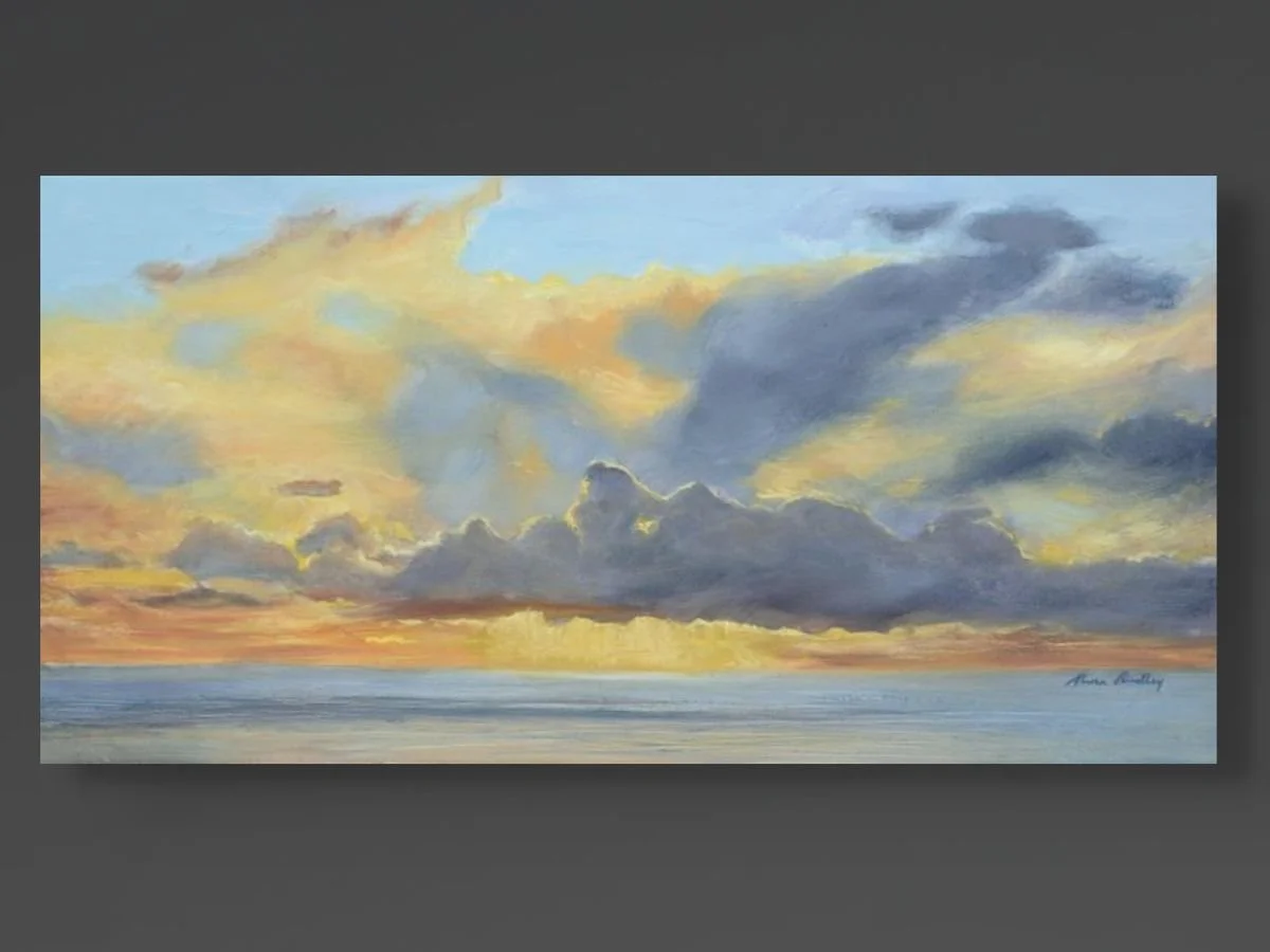 canvas print of coastal sunset
