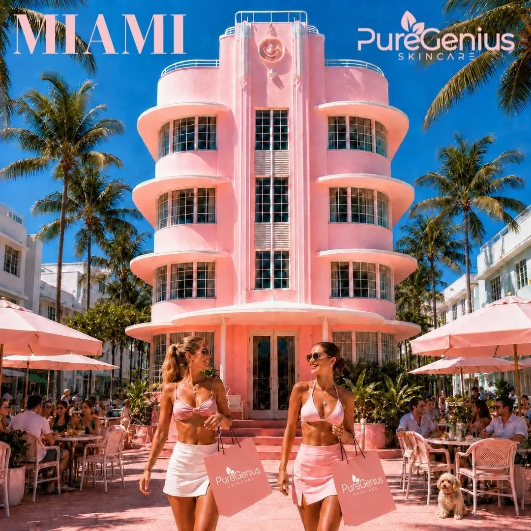 Miami is glowing, Swim Week is serving, and PUREGENIUS&trade; is pulling up with the pink bags. 🌴✨

Smart beauty is coming soon &mdash; and our first skincare launch is almost ready to make its Amazon debut. Stay close, VIP launch access is open. 🤍