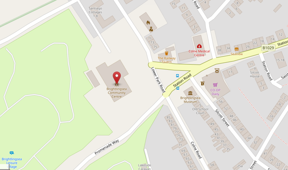 Map showing Brightlingsea Community Centre