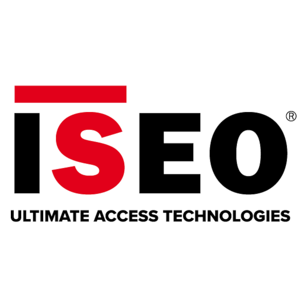 Logo d'ISEO avec le slogan 'Ultimate Access Technologies' en dessous.