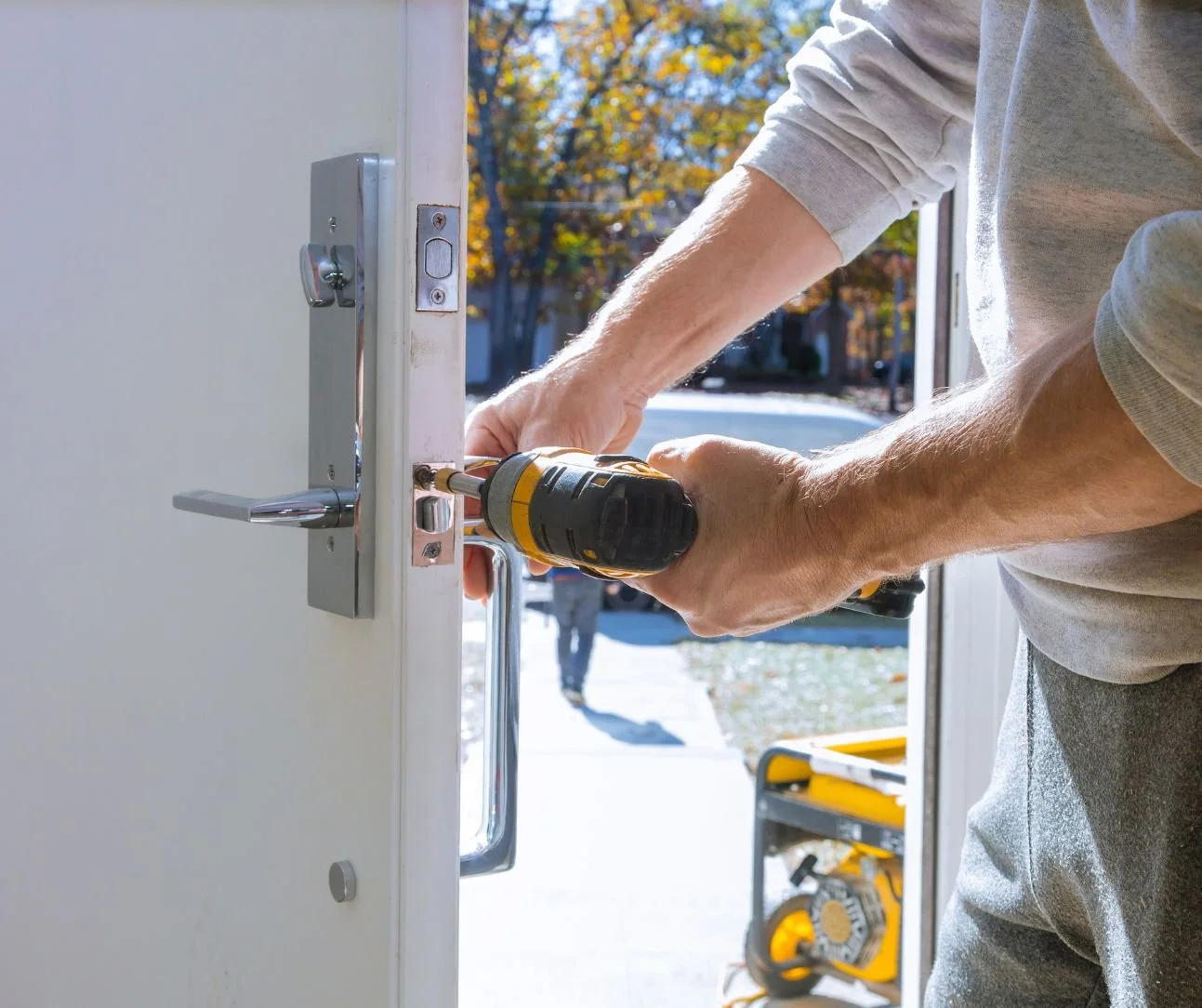 Percement du cylindre pour ouverture de porte