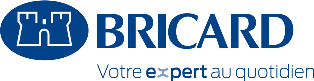 Logo de Bricard avec une tour en pierre et le texte "Bricard" et "Votre expert au quotidien"