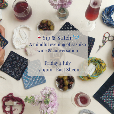 Sip and Stitch Sashiko