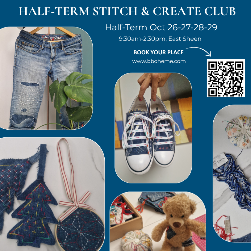 Half-term Stitch & Create Club🪡October 26, 27, 28 & 29 - 9:30am-2:30pm
