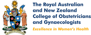 Logo of The Royal Australian and New Zealand College of Obstetricians and Gynaecologists with the tagline 'Excellence in Women's Health'.