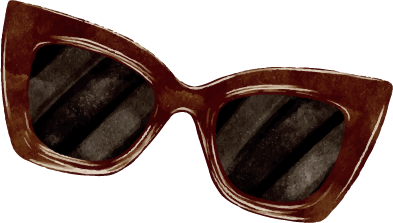 Close-up of brown sunglasses with dark lenses.