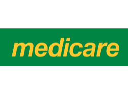 Medicare logo with green background and yellow text