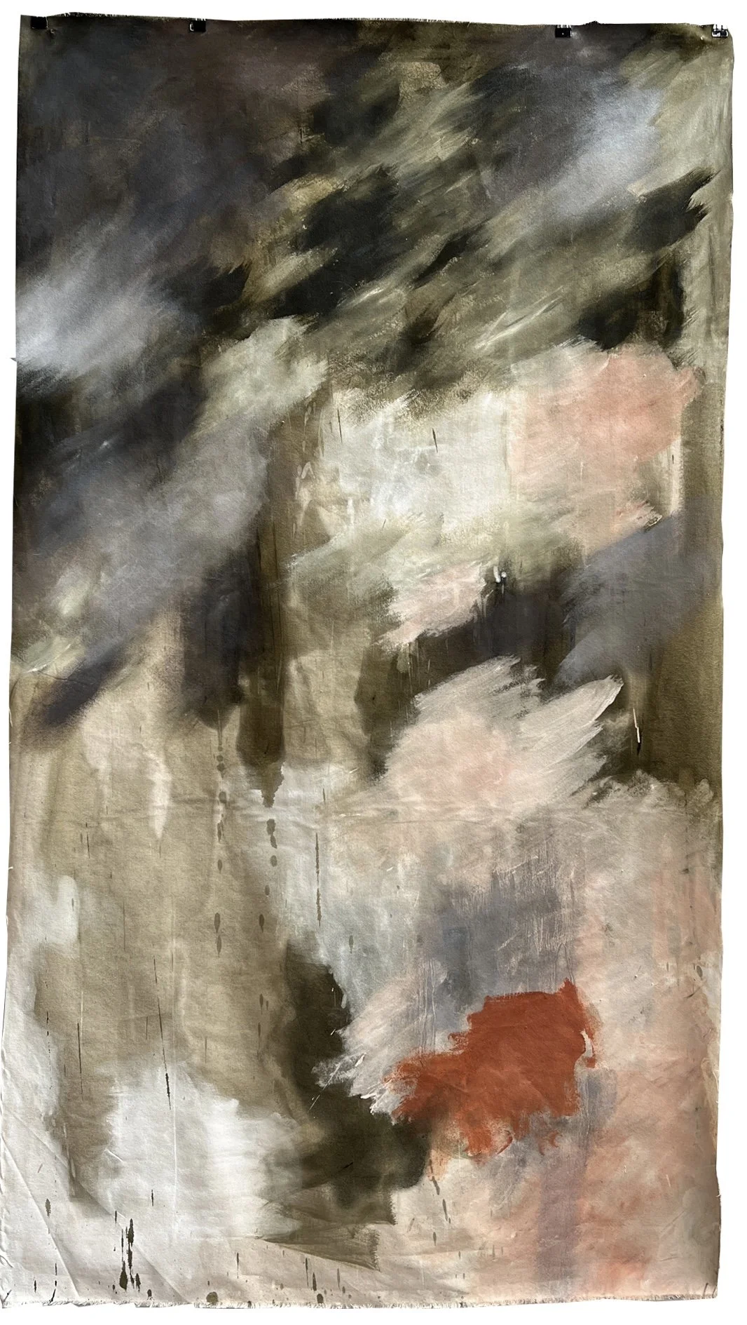 "Looking for the Right Words" | 184 x 103cm | Oil on Un-stretched Linen | 2022 | SOLD