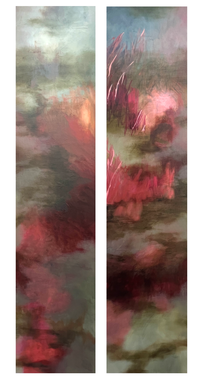 "Tear Me Apart (Diptych)" | 216x50cm each panel | Oil on Canvas | 2025 | Available through Grainger Gallery, ACT